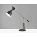 Homeroots 8 x 36.5 x 31.75 in. Black Metal Adjustable Desk Lamp 372896